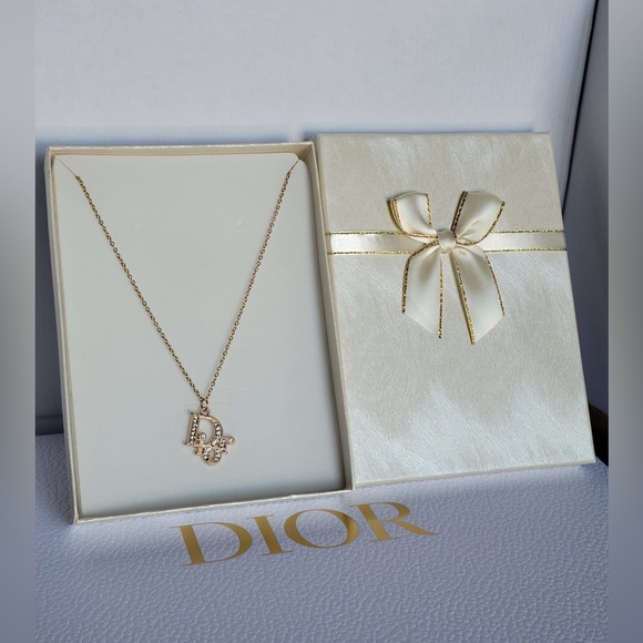 Upcycled Custom Necklace Flash O Chain w/ Christian Dior Charm - Picture 1 of 9